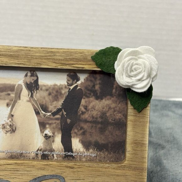 Mr. & Mrs. Wooden Rustic Picture Frame 2020 - Picture 3 of 8